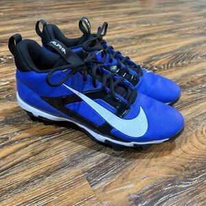Nike Alpha Menace 4 Shark Football Cleats Blue & White Men's 11.5 FN0028-400